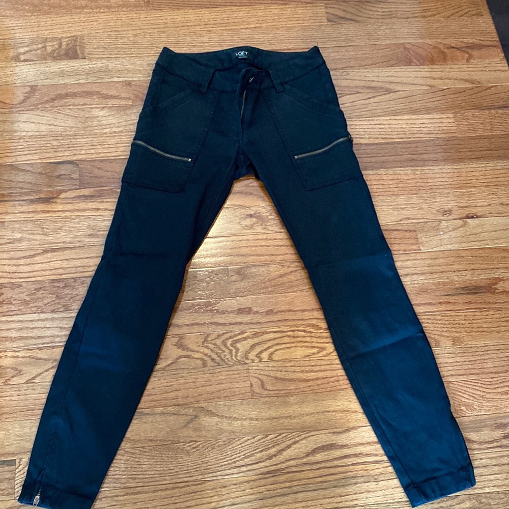 Ann Taylor Loft Petite stretch black pants